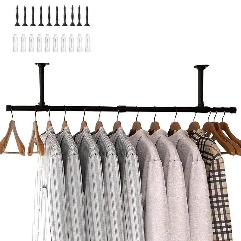 

Hanger Storage Rack Space-Saving Hanger Holder Clothes Rack Organizer Clothes Rack Organizer Closet Rod Metal Hanger Rack For