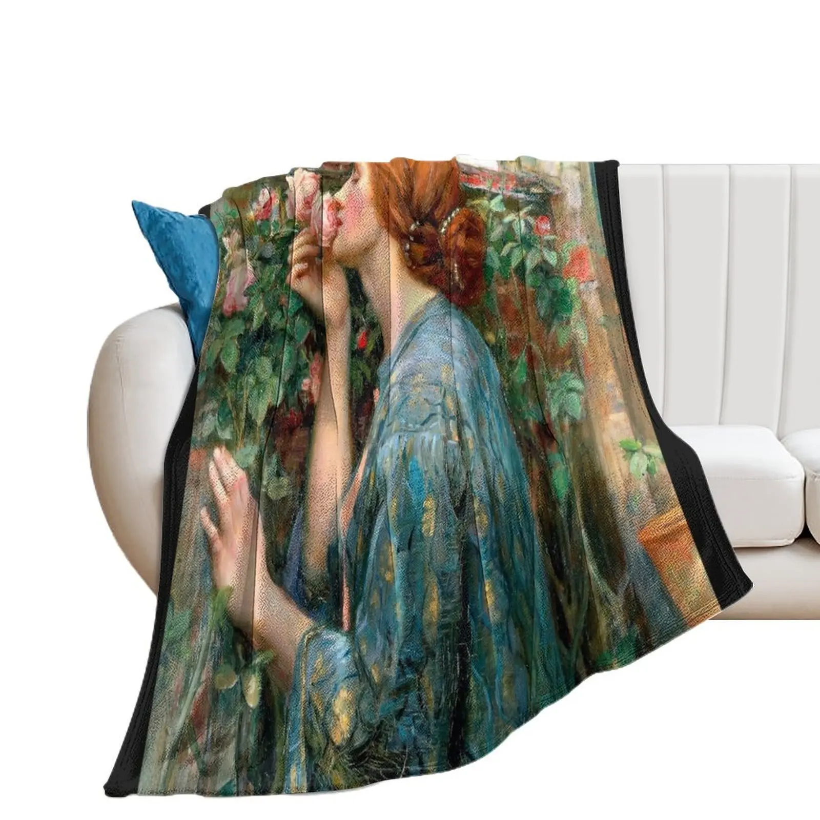 

The Soul of the Rose - John William Waterhouse Throw Blanket Furry Soft Big Blankets