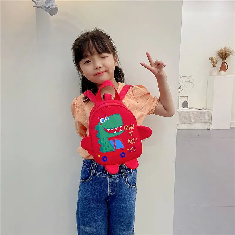 Cartoon Cute Dinosaur Casual Nylon Shoulder Bag Creative Children's  Boys Girls Kindergarten Schoolbag Fashion Backpacks