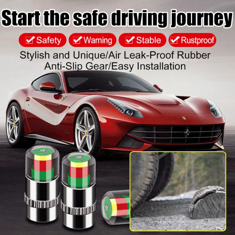 New car tyre pressure detection cap monitoring cap visible tyre pressure warning device tyre pressure detector tyre pressure cap