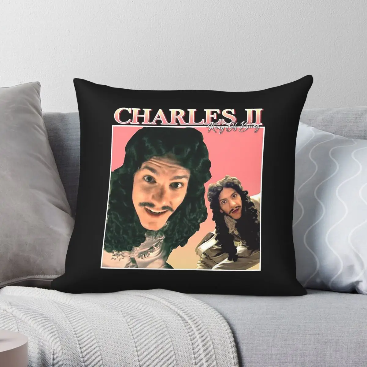 Charles II King Of Bling Horrible Histories Square Pillowcase Polyester Linen Velvet Pattern Zip Throw Pillow Case Home Cushion