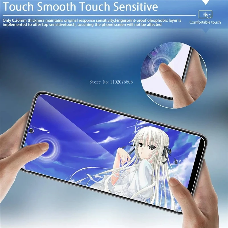 3PCS Fingerprint Unlock Protection Glass for Samsung Galaxy S24 S23 S22 S21 Ultra Screen Protector on Samsung S21 S20 S23FE