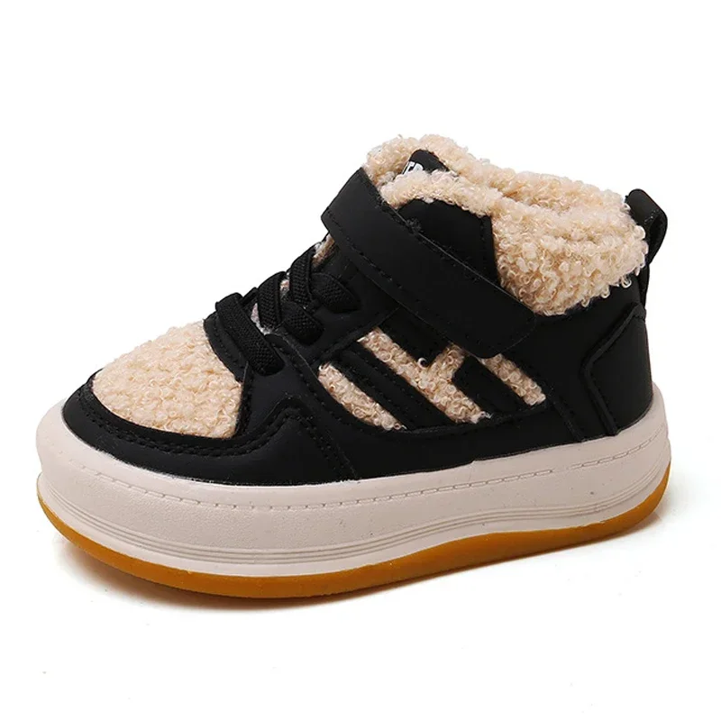 Girls Cotton Shoes Children Plush Thickened Anti-skid Shoe Boys Warm Sports Shoes Baby Soft Comfortable Winter Sneakers