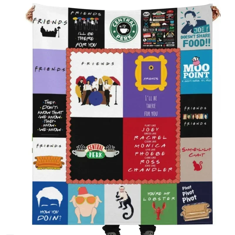 Friends TV Show Blanket Friends Gifts Fleece Throw Blanket Soft Cozy Blanket Bed Sofa Couch Blanket Blanket Flannel Travel Bedro