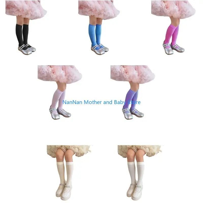 

Нескользящие гольфы для маленьких девочек, милые носки для балета и танцев, эластичные носки, детское платье принцессы, гетры