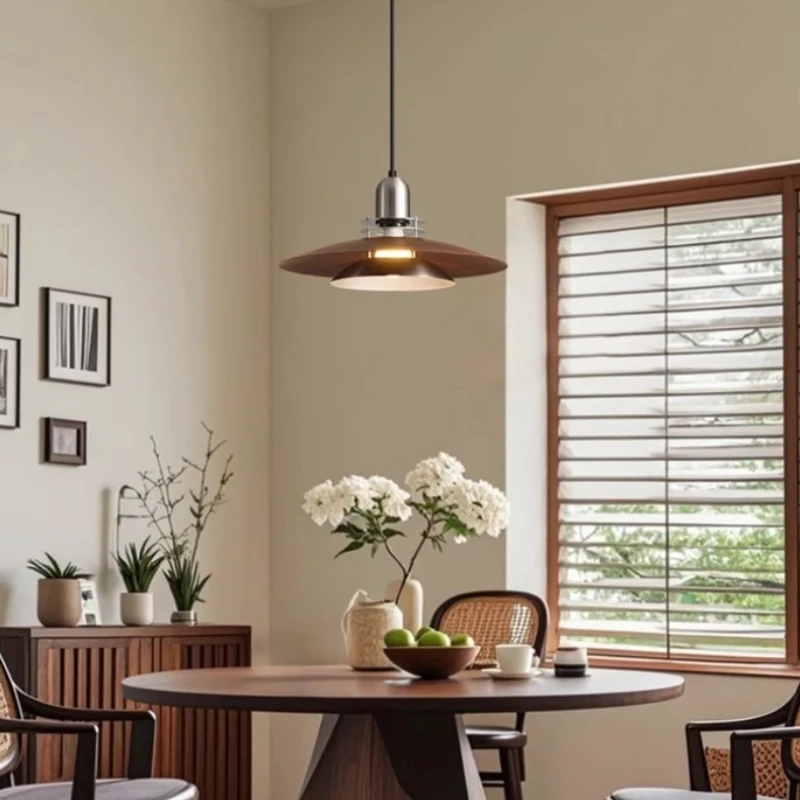 Modern Iron Lampshade Pendant Light New Style E27 Bulb Dining Room Bar Shop Coffee  Vintage Hanging Lamp Indoor Lighting Fixture