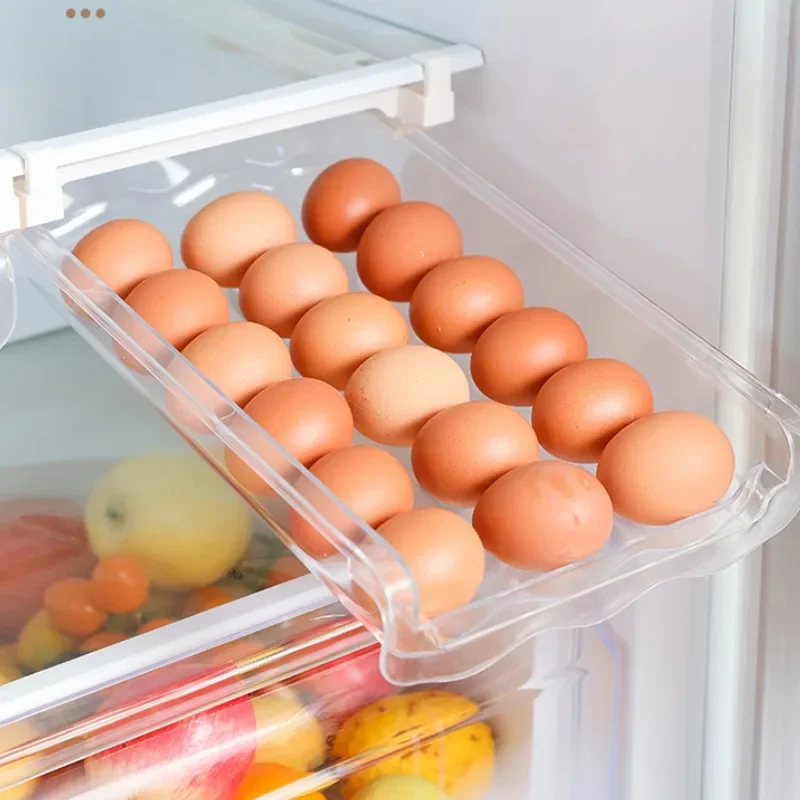 Automatic Rolling Egg Holder  Rack Fridge Egg Storage Box Container Kitchen Refrigerator  Dispenser Fridge Organizer Kitchen