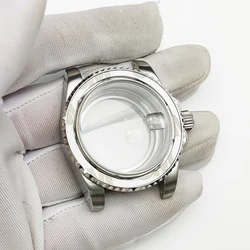 Watch Case Sapphire Glass for NH35/NH36/8215/GD2813/GD3804 Movement Watch Accessories with Transparent Bottom Cover Spacer Ring