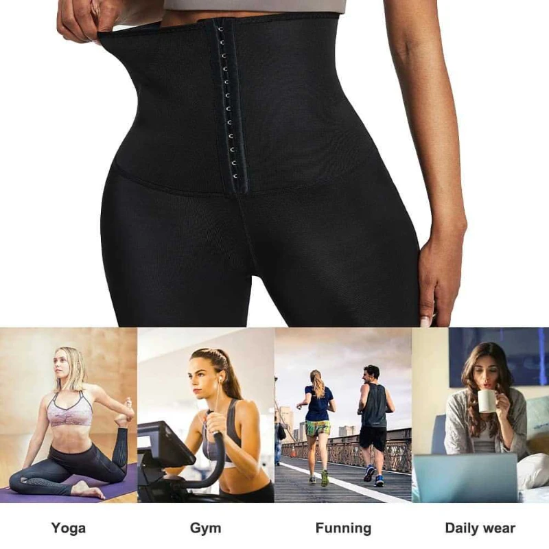 Body Shaper Sauna Slimming Pants Thermal Sweat Capri Gym Compression Fitness Shorts Leggings Workout Sauna Suit for Weight Loss