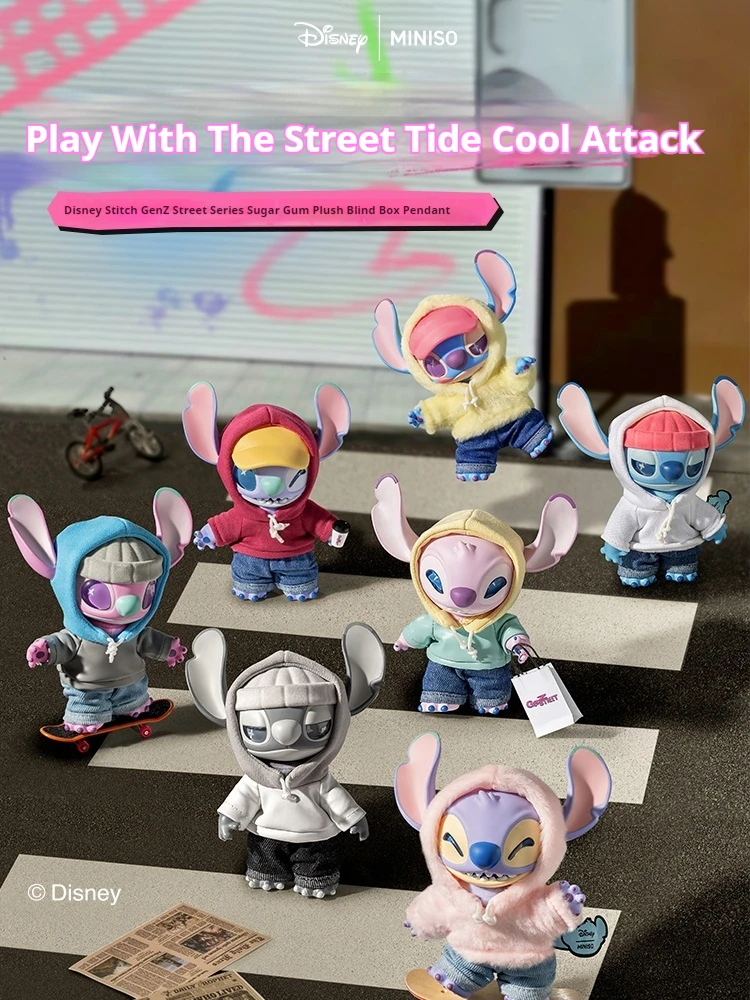 

Подлинная игрушка Spot Disney Stitch Genz Street Series Lilo & Stitch Blind Box, аниме Lilo & Stitch, удивленная коробка, украшения, подарки для детей