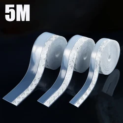 5M Door Seal Strip Self AdhesiveWindow Sealing Tape Windproof Dust Weather Strip Home Door Transparent Soundproof Sealstrip