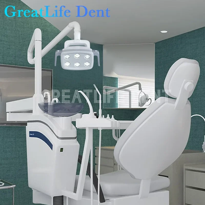 GreatLife-Unidad de silla Dental Dent 6 LED, operación Oral, lámpara quirúrgica, luz Led