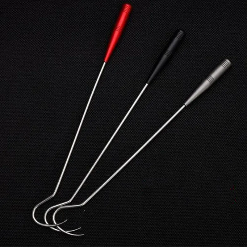 30.5CM Aluminium alloy handle Stainless Steel Ice Fishing Spear Hook Tackle Suitable For Light Fish Active Ice Fishing Gaff