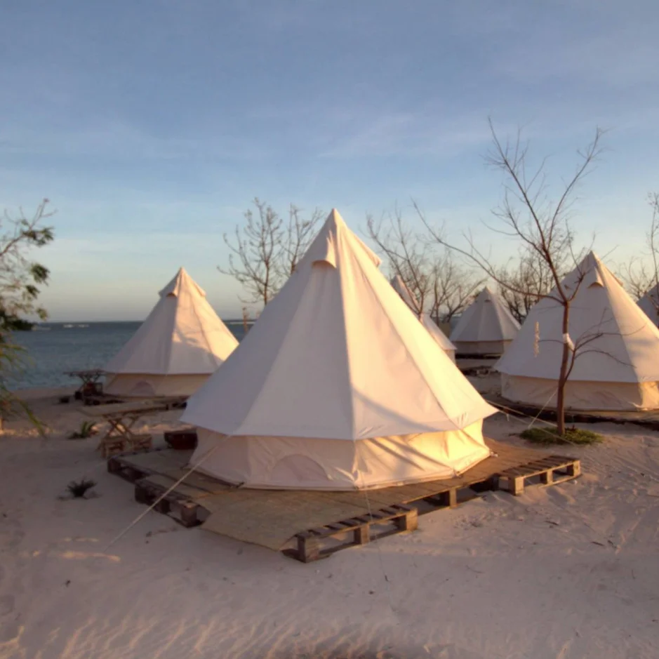 Four-Season Waterproof Outdoor Family Camping 5M Bell Tent for Glamping