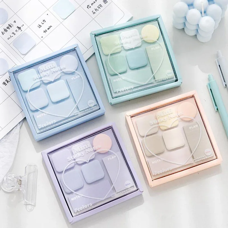 Décennie s-notes multiples TANMemo, Kawaii Morandi document Sticky Notes, Mini Note Paper, Journal License Notebook Index Stickers, Cute Notepads