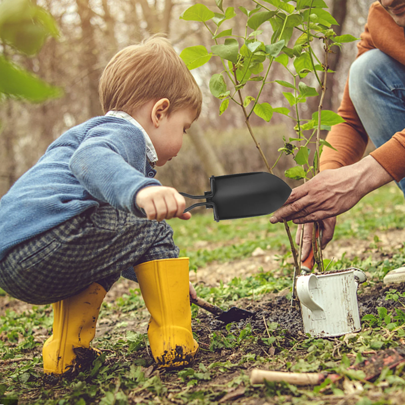 

Foldable Gardening Shovel Stainless Steel Portable Outdoor Camping Tool Multipurpose Garden Shovel Compact Folding Storage Bag