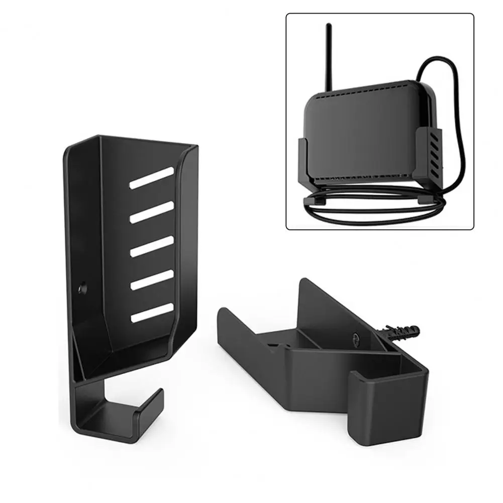 Laptop Holder Wall Mount Wi-fi Router Holder Bracket Plastic Storage Rack for Keyboards Laptop Tv Boxes Home Office Organization