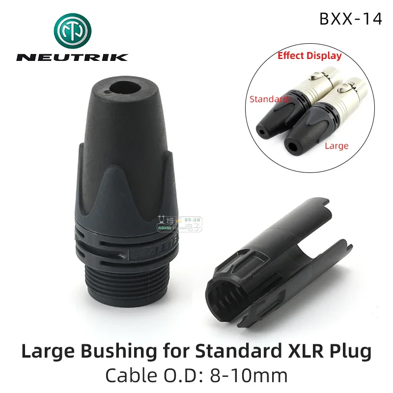 

NEUTRIK XLR Plug Large Bushing BXX-14 for Cable Wire Diameter 8 mm - 10 mm Suitable for NEUTRIK 3/4/5/6/7 cores
