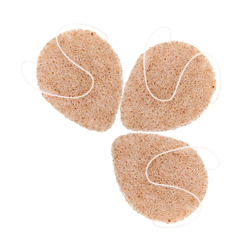 3Pcs Thickened Walnut Facial Sponge for Deep Cleansing Exfoliating Face Wash Pad Smooths Skin Reduces Pores Reusable Cleansing