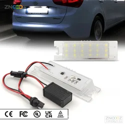 2Pcs For Opel Corsa E Astra H K Insignia Meriva Adam Zafira B Luz LED No Error Canbus Car License Plate Lights Number Plate Lamp
