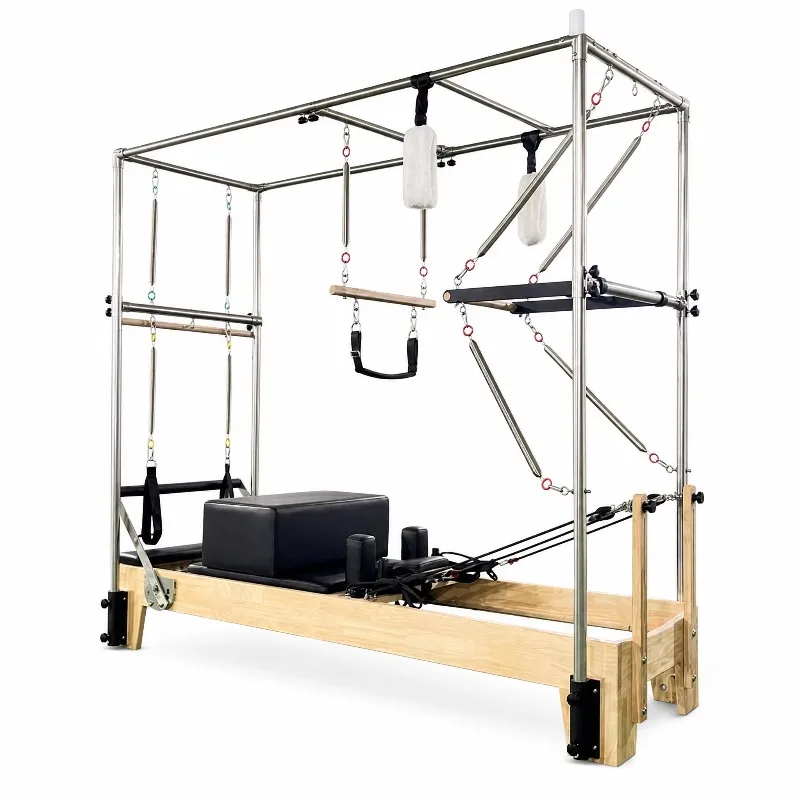 YTYIN Durable Yoga Reformer Pilates Machine Customized Wooden 3-in-1 Pilates Reformer For Pilates Studio Health