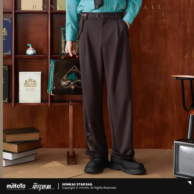 MiHoYo อย่างเป็นทางการ Aventurine กางเกงของแท้ Honkai Star Rail Aventurine Theme Casual กางเกงคอสเพลย์เสื้อผ้าของขวัญฮาโลวีน