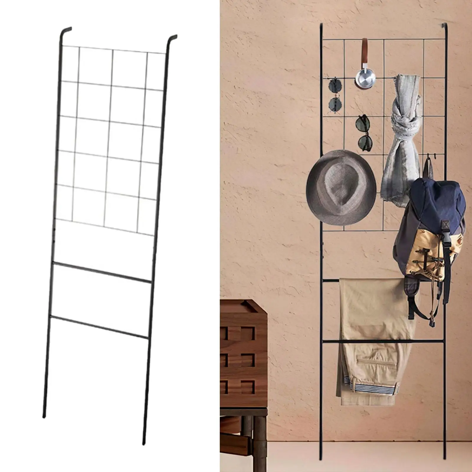 Home Leaning Ladder Rack Towel Holder Display Space Saving Home Decor Blanket Holder for Household Hotel Home Laundry Toilet