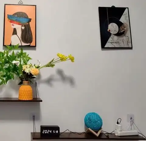 Réveil numérique en bois avec LED, affichage température et humidité, commande vocale, 3 modes d'alimentation, minuteur de bureau en bois pour la maison, le bureau et l'étude
