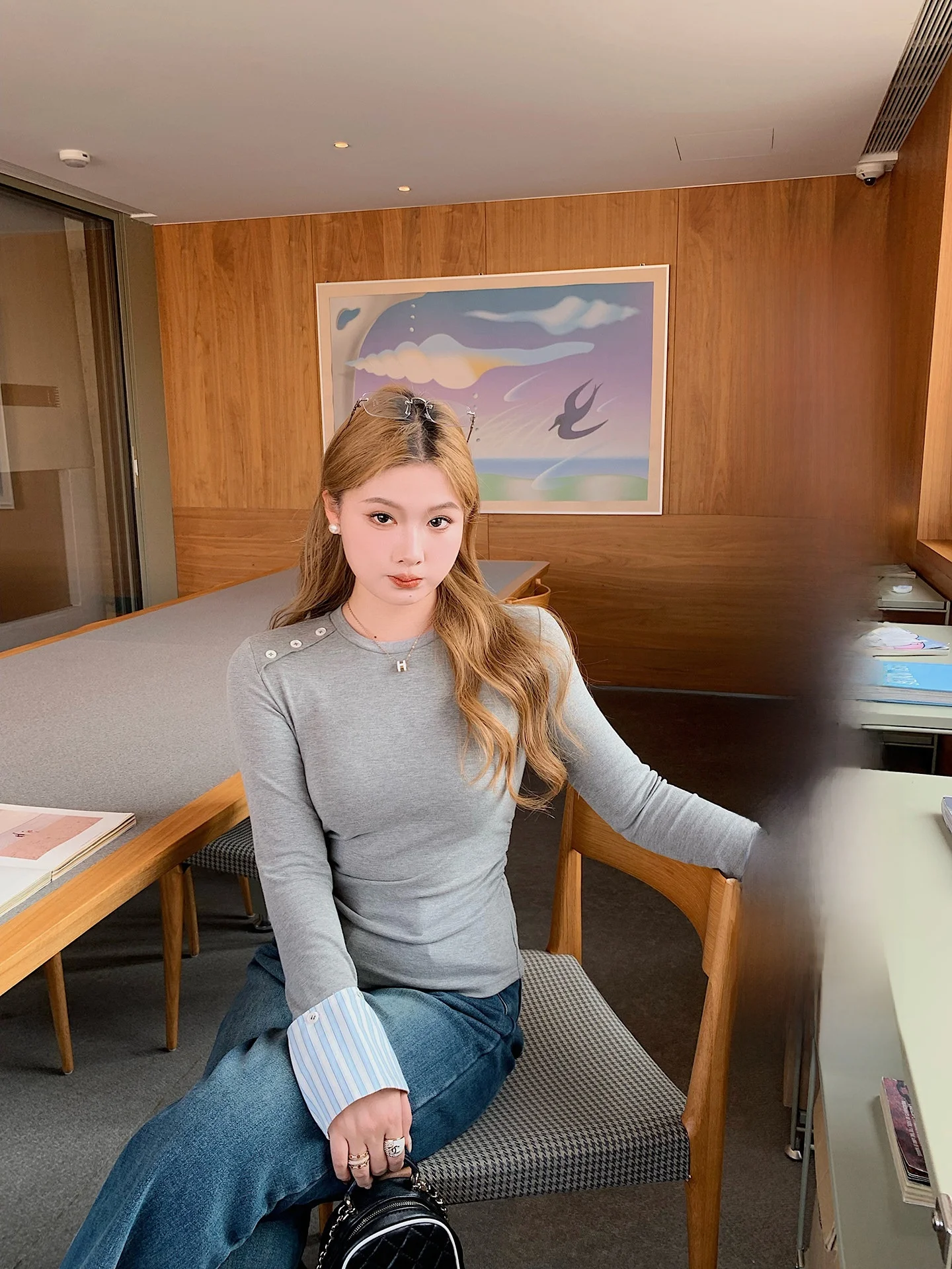 

Женская футболка с длинным рукавом для похудения, большие размеры, с пэчворком на плечах, для повседневной носки, модная, больших размеров, Paris Weekly