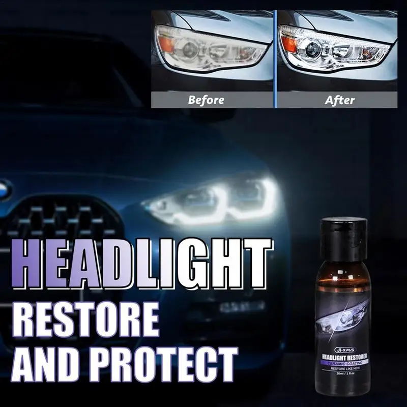 

Car Headlight Restorer Kit Heavy Duty Repair Light Cleaner Headlight And Taillight Polish Car Light Cleaner Restore Headlights