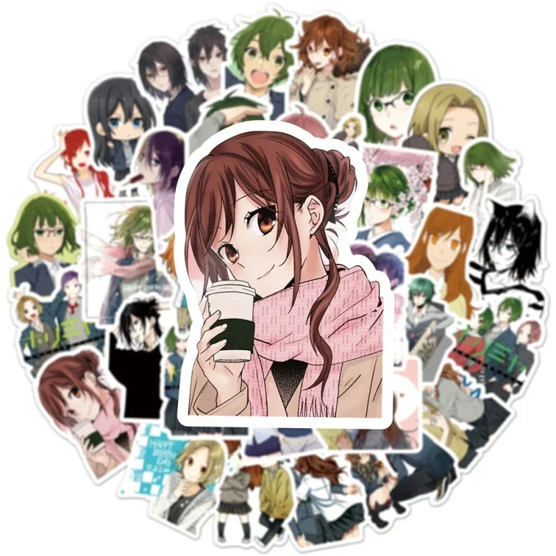 10/25/50pcs Horimiya Anime Sticker Kawaii Cartoon Stickers PVC Waterpoof Decal