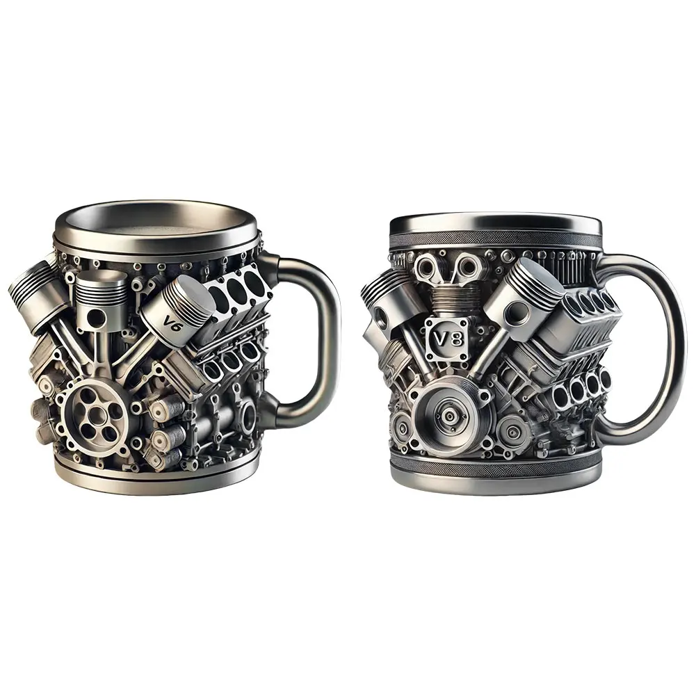 

Car Engine Coffee Cup Stainless Steel Coffee Mug Cocktail Mug Gifts for Men Car Lovers