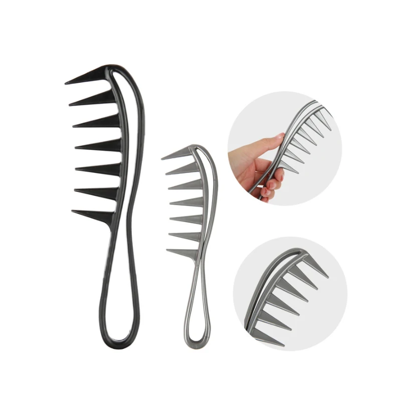 Curly Hair Wide Tooth Plastic Comb Anti Static Women Portable Comb Detangler Curly Hair Salon Hairdressing Comb Massage