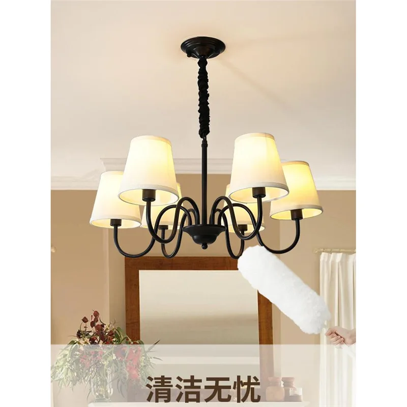 الضوء الرئيسي لغرفة الطعام وغرفة النوم الريفية، مصباح معلق على شكل مزرعة عتيقة مع لمسات معدنية، موفر للطاقة