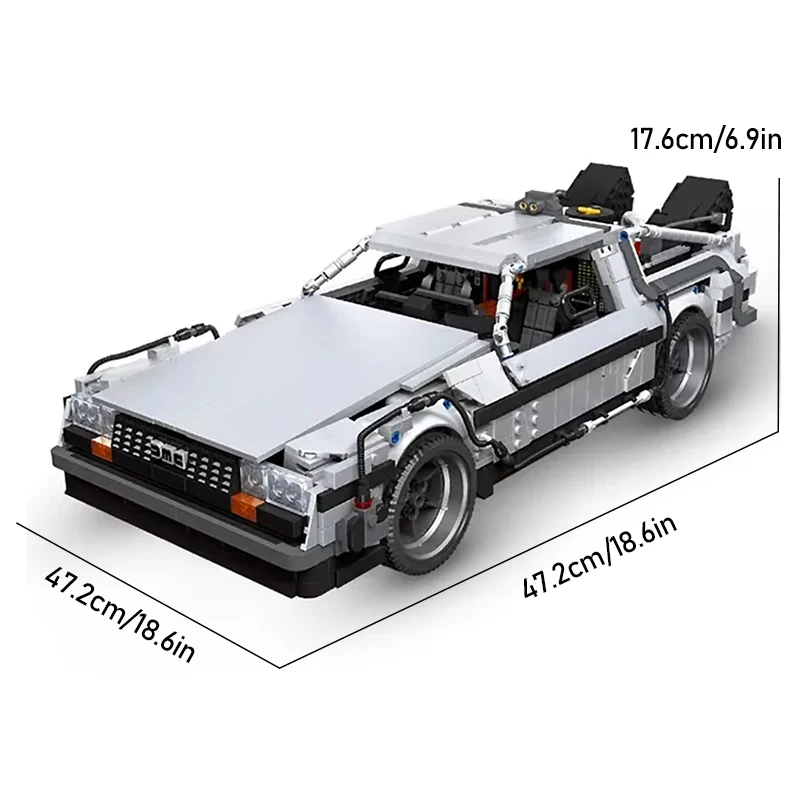 JIESTAR 92004 MOC Return To The Futureการวิเคราะห์กีฬารถบล็อกอาคารอิฐปริศนาประกอบของเล่นของขวัญคริสต์มาสสําหรับเด็ก