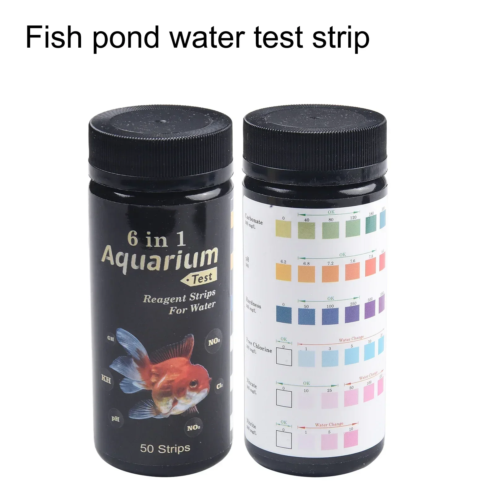 Reliable Water Testing 50pcs Aquarium Test Strips for Fish Tank Pond 6 in 1 Design Efficient Filtration Monitoring