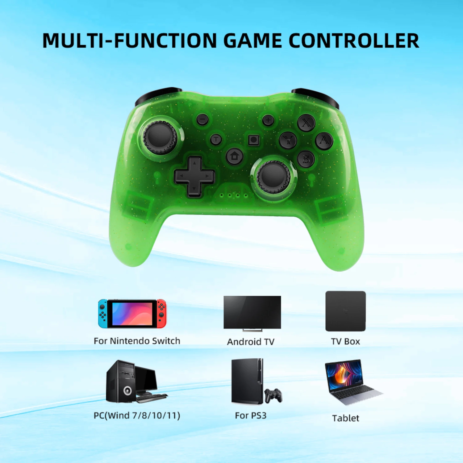 Luminous Wireless Controller    PS3 Console TV BOX  Joystick 6 AXIS Dual Vibration Gamepad