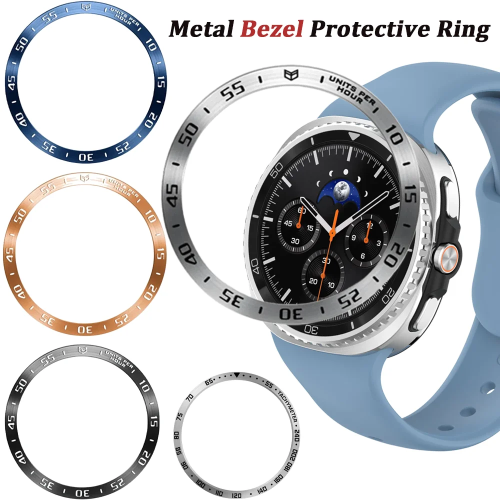 حلقة حماية معدنية لساعة سامسونج جالاكسي 8 7 6 5 4 44 مللي متر 40 مللي متر إطار مقياس الوقت/السرعة لهاتف جالاكسي 8 6 كلاسيكي 46 مللي متر 47 مللي متر #1