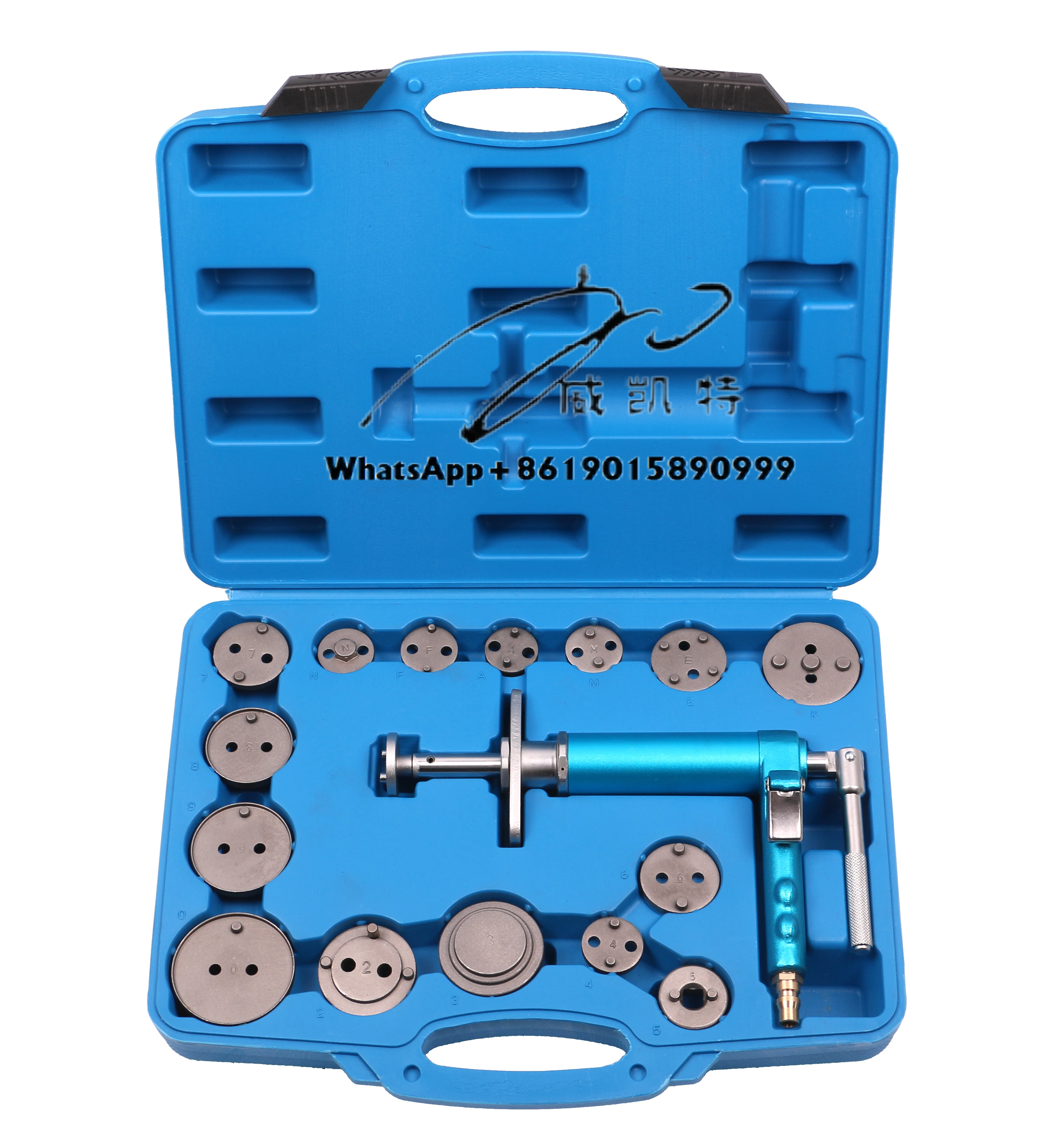 New Professional Automotive Repair Tools 16pcs Pneumatic Air Powered Brake Caliper Rewind Set Wind Back Tool Kit for Car EC1417