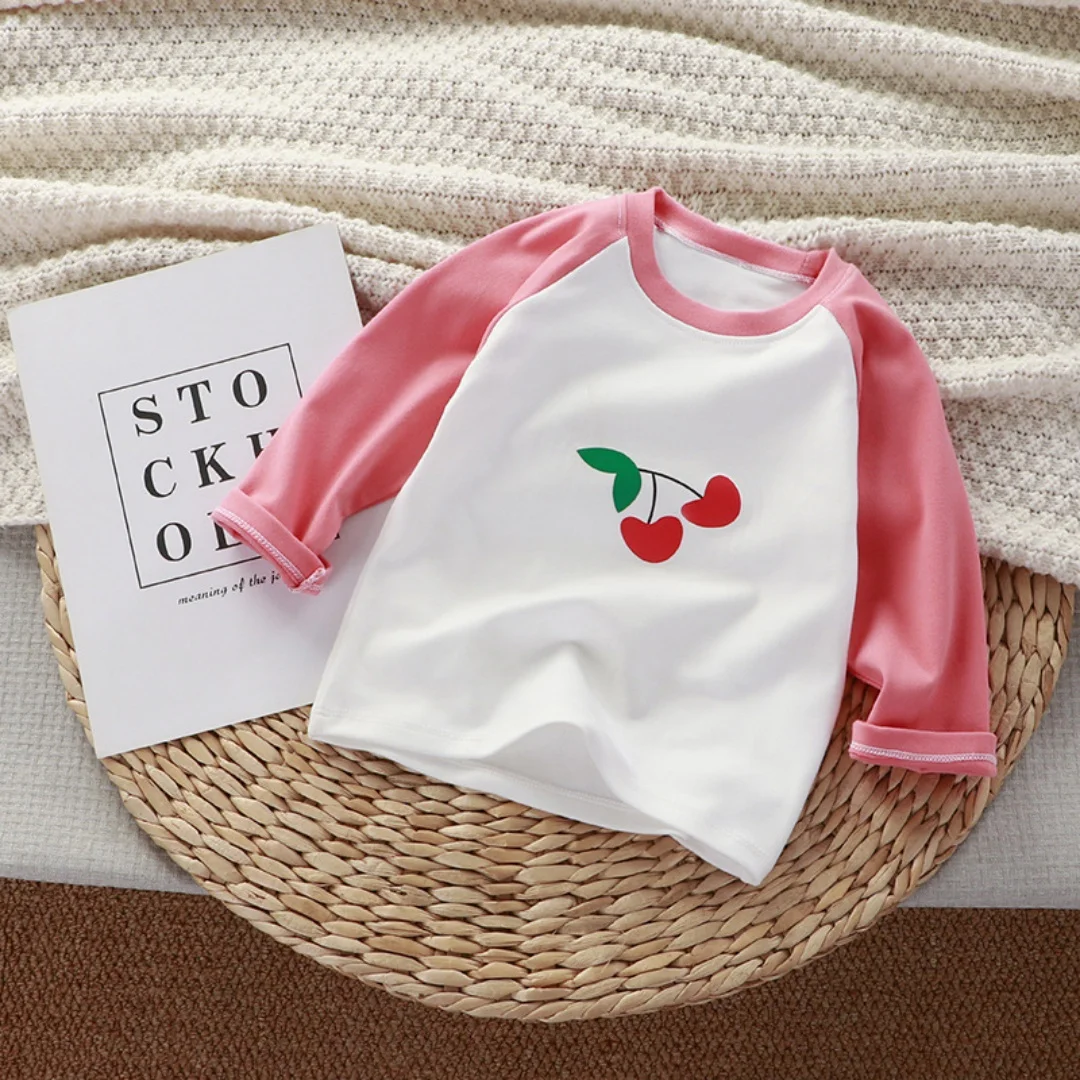 1-10 Jahre Herbst Kinder Fake-Zweiteiler Langarm-T-Shirt Baumwolle Gestreifte Oberteile für Jungen Mädchen Farbblockierung Warmes Kinder-Basis-T-Shirt – Detail 17