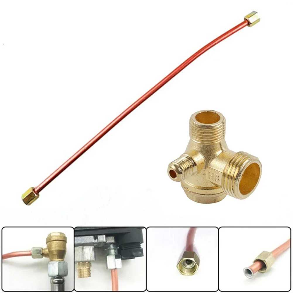 Tubo de Escape com Rosca de Zinco de Portas g1 Válvula de Retenção de Liga Padrão Peças do Compressor de ar 20 mm 16 mm 10 mm Rosca Masculina 400 mm