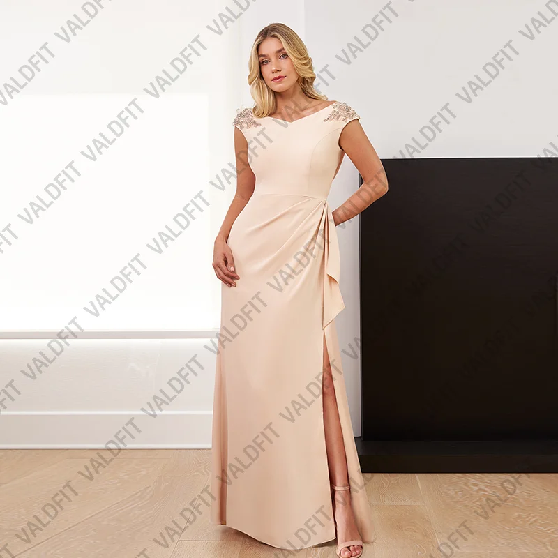 

Customized Long Plus Size Sheath Mother of the Bride Dresses with Slit Wedding Guest Dress Robes Invitee Mariage