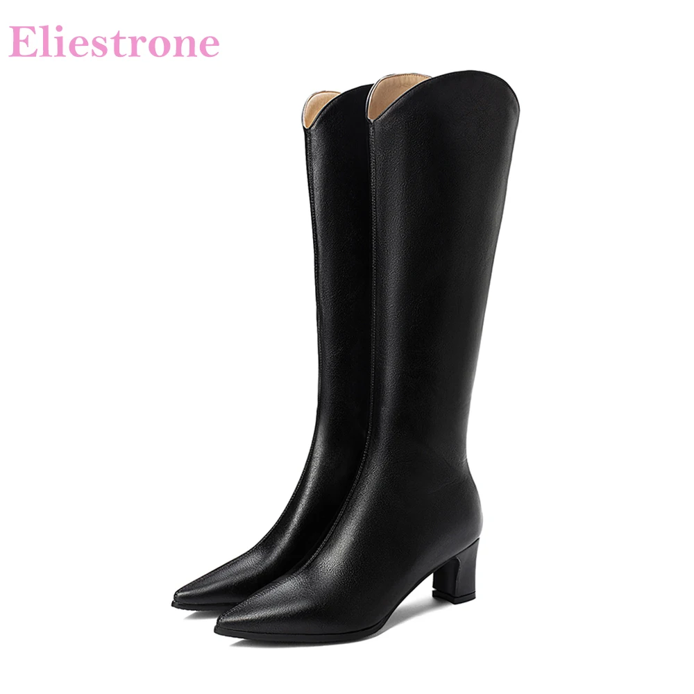 Winter New Sexy Black Beige Women Knee High Formal Boots High Heels Lady Shoes LS928  Plus Big Small Size 10 28 31 45 48