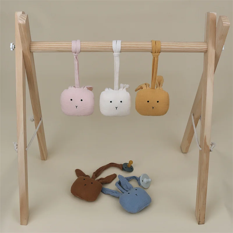 Cartone animato a forma di coniglio in cotone ciuccio per bambini Clip a catena succhietto porta capezzoli fermagli manichino per neonato accessori per neonati