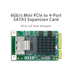6Gb/s Mini PCIe to 4-Port SATA3 Expansion Card