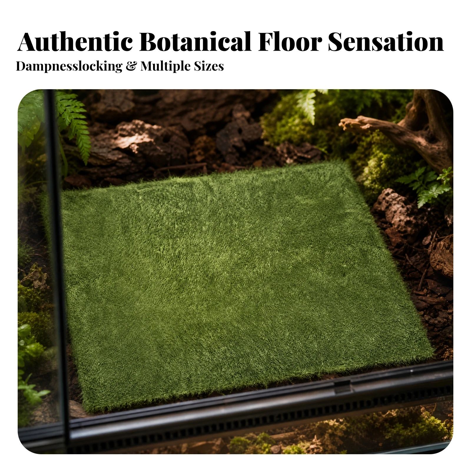 Terrarium Habitat Liner Thick Reptile Habitat Mat with Moisture Retention for Lizard Habitats, Vivariums