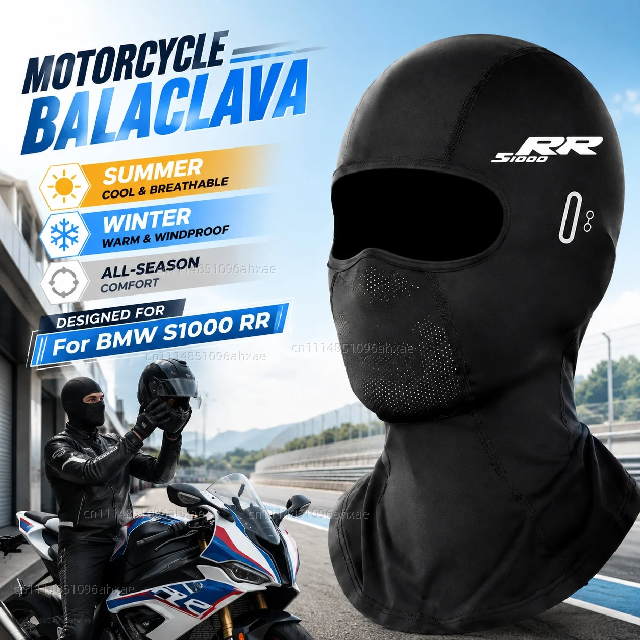 For BMW S1000 RR S1000RR S 1000 RR 2019-2020 2021 2022 Motorcycle Balaclava Summer Glasses Face Breathable Hole Winter Warm