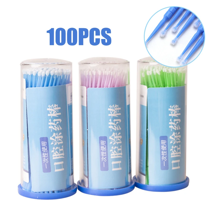 

100PCS/Bottle Dental Disposable Brushes Applicators Micro Brush Dentistry Odontologia Extension Tools Dentist Materials