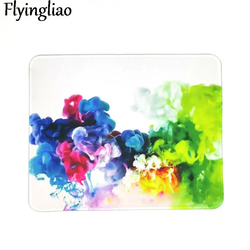 Colorful smoke 3mm Mouse Pad Small Cute Girl Cartoon Game Ins Computer Office Oversized Thickened Table Mat