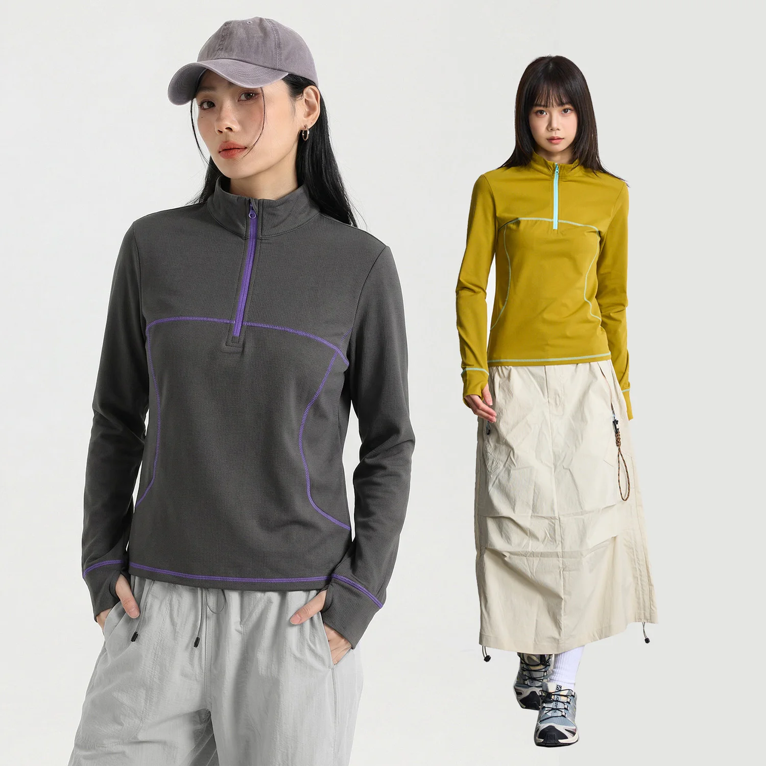 Women Cycling Hiking Outdoor Sport Quick Dry Long Sleeve Slim T-shirt Hot Girl Y2k Streetwear Fashion City Walk T Shirt Tops